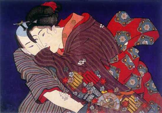 Unknown Artist - Shunga; Japanese Lovers, 19th Century